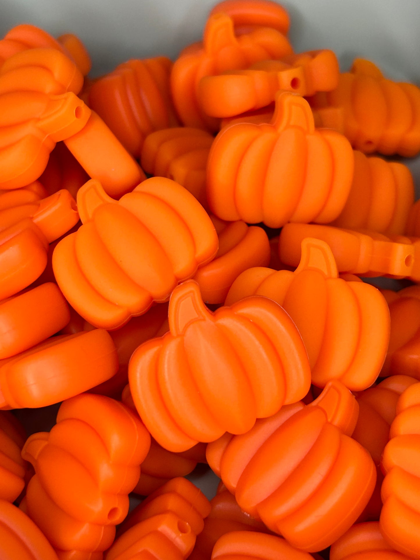 Bright Orange Jack-o-Lantern Silicone Focal