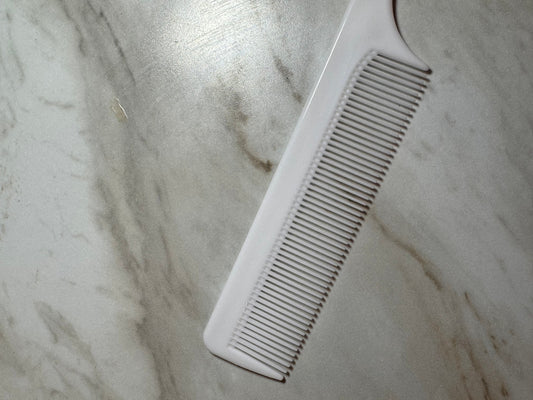 White Beadable Plastic Combs