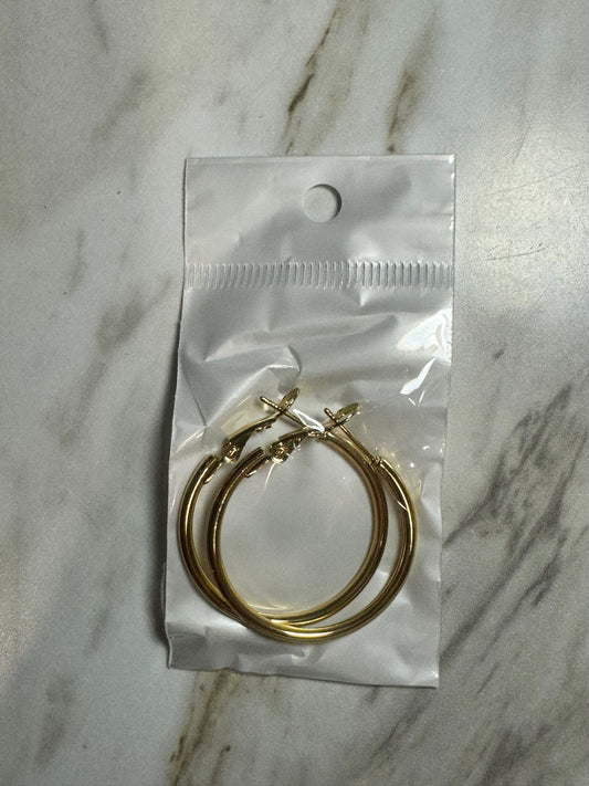 Small Gold Hoop Sterling Silver Beadable Earring