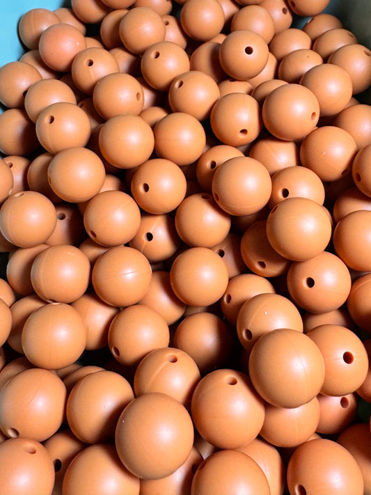 Sweet Potato 15mm Solid Color Silicone Bead