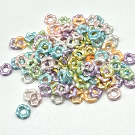14mm Opal Wavy Spacer Mix of 10