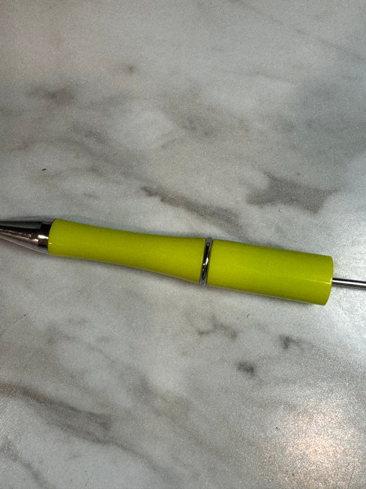 Lime Green Plastic Beadable Pens