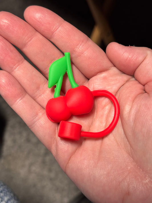 Cherry 3D Straw Topper