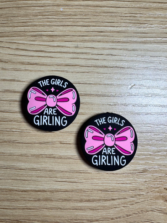 The Girls Are Girling Black Background Silicone Focal
