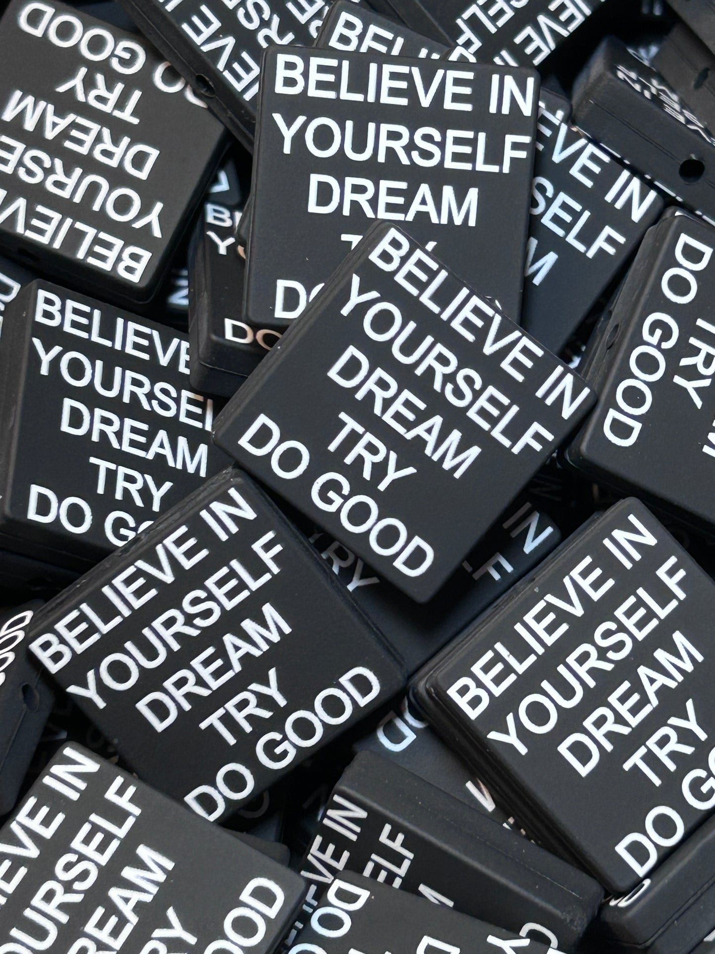 Believe in Yourself Custom Printed Silicone Focal