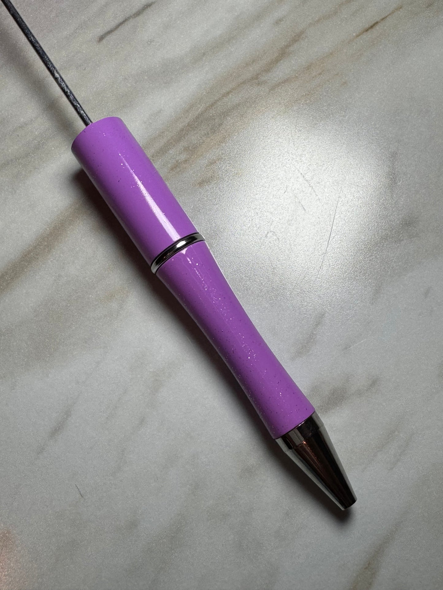 Lilac Poof Top Plastic Pens