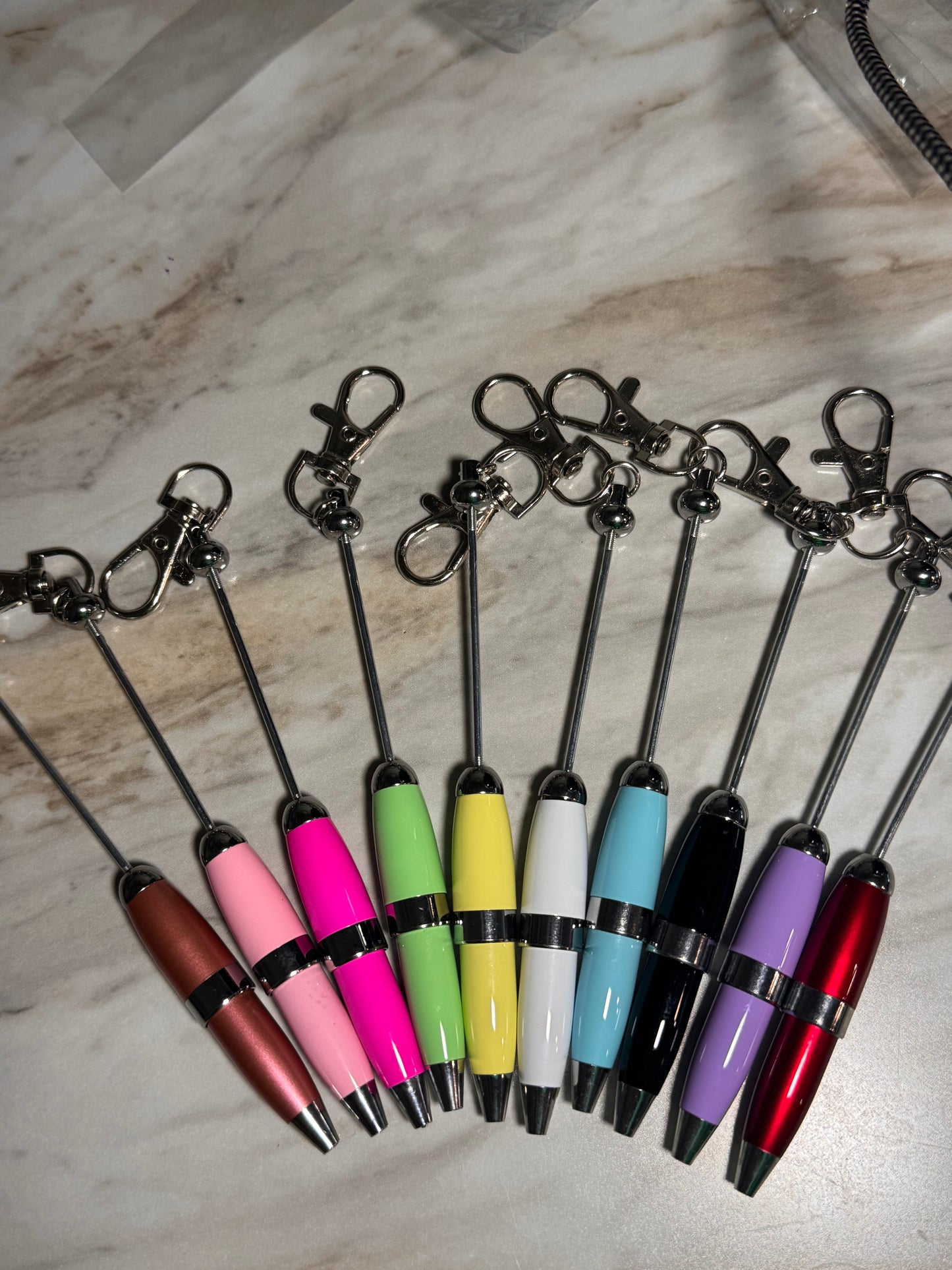 Small Swivel Clasp Beadable Bar Lanyard Keychain Pens