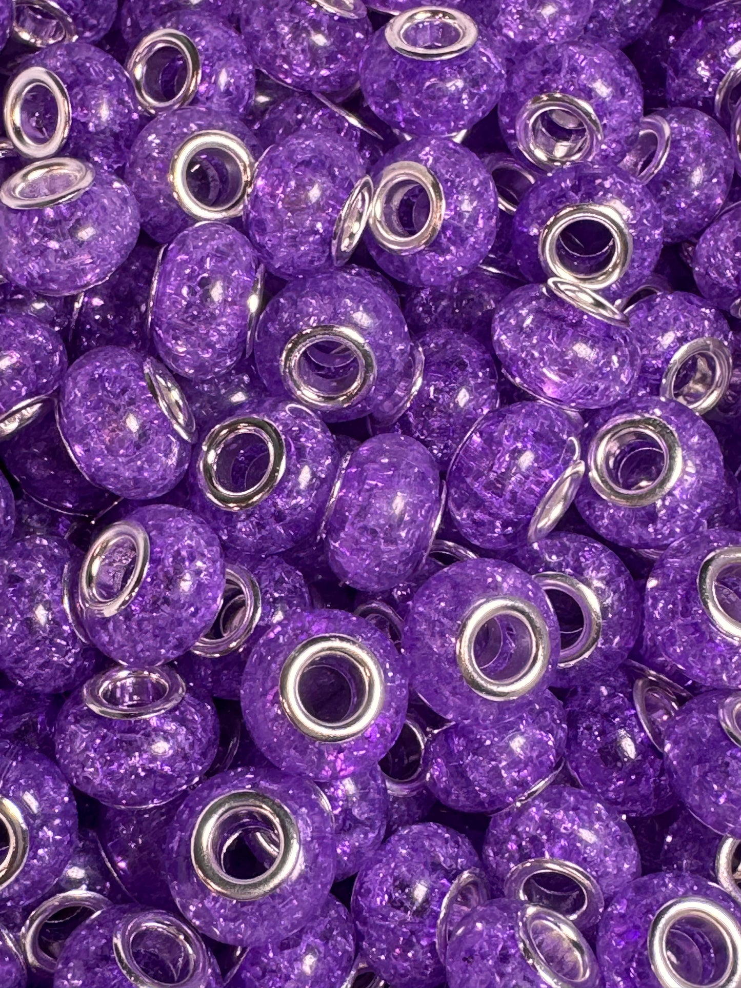 Purple Crackle 12mm Acrylic Spacers