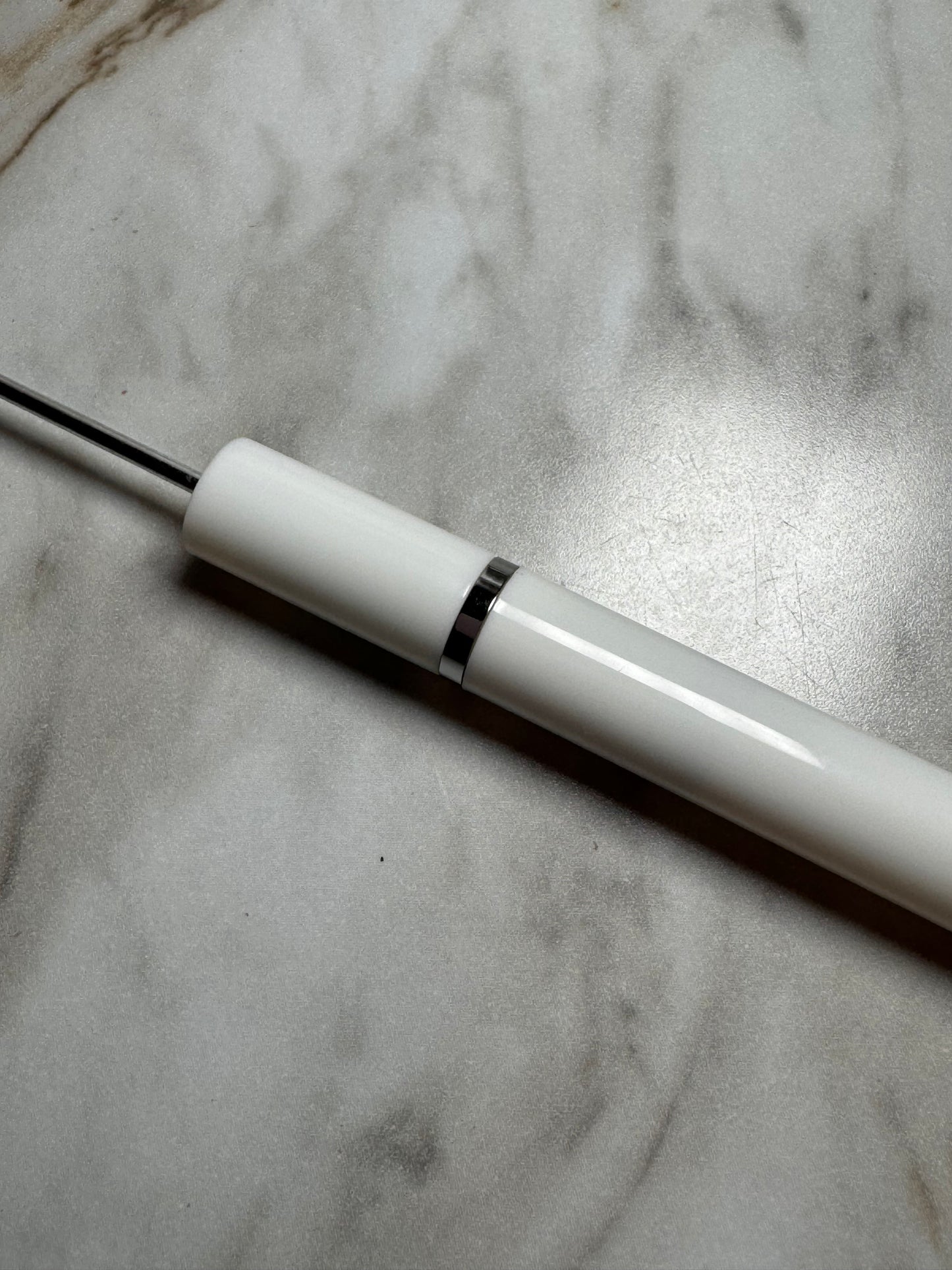 White Slim Style Beadable Plastic Pens