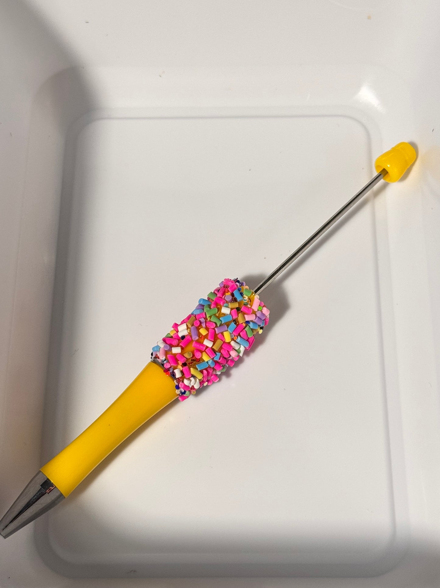 Sprinkle Wrapped Plastic Beadable Pens