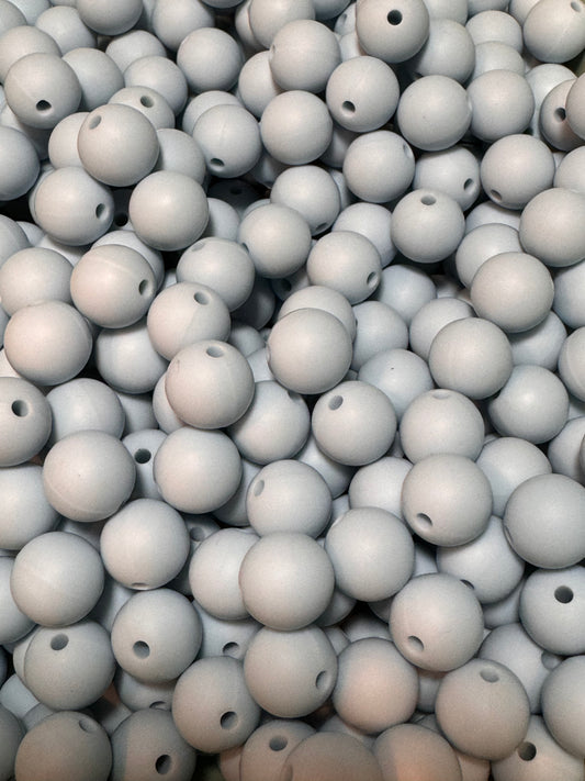 Pale Blue 12mm Solid Color Round Bead