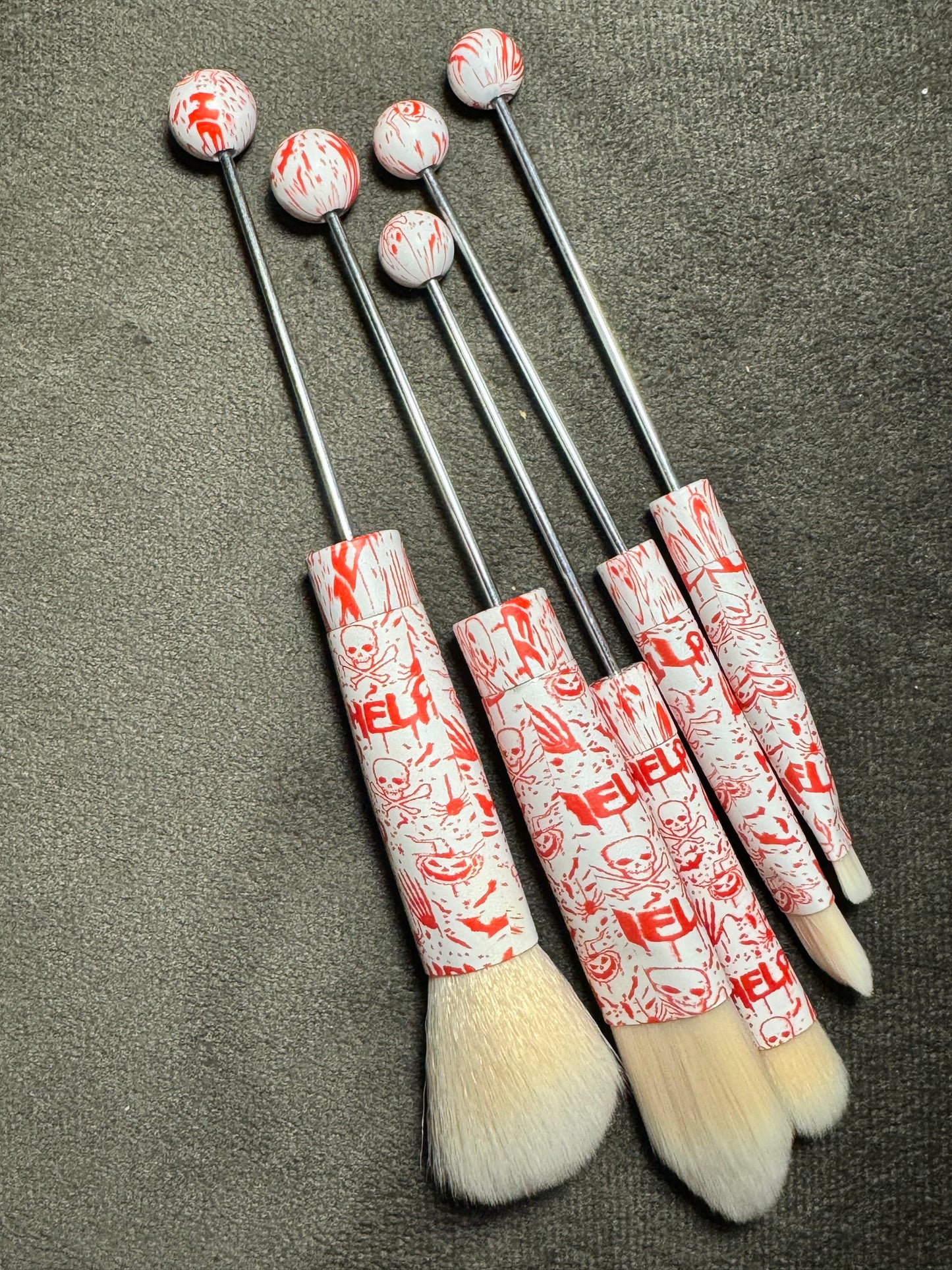 Help! Printed Beadable Makeup Brush set of 5