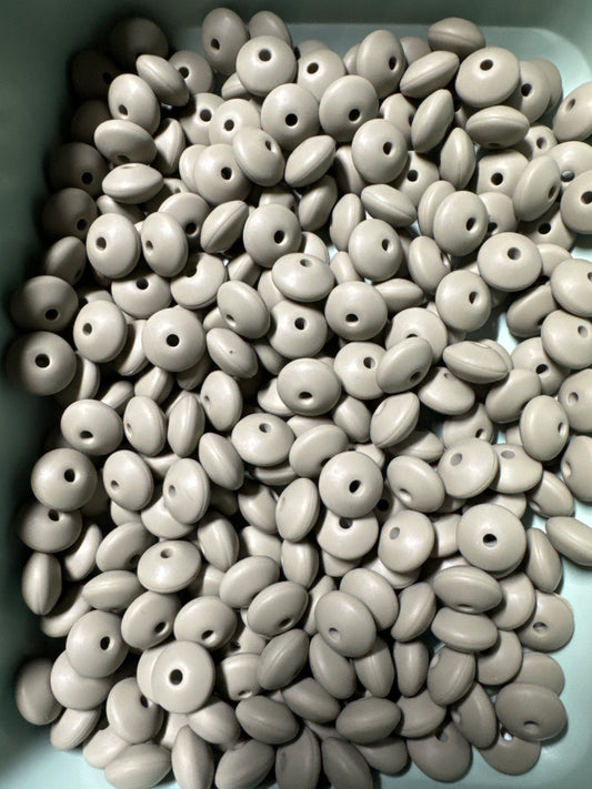 Laurel Green 12mm Solid Color Lentil Bead