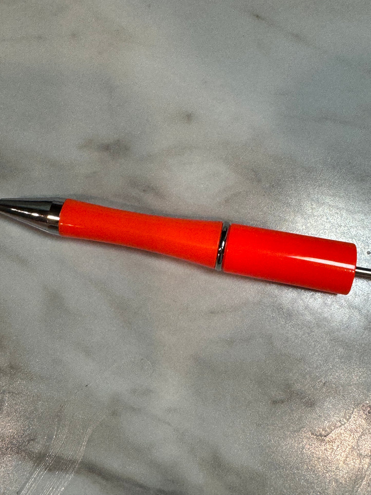 Bright Orange Plastic Beadable Pens