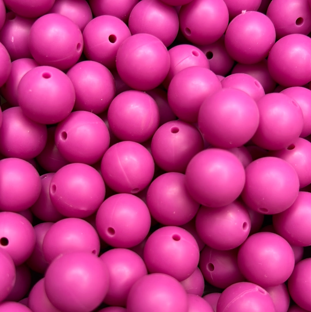 Berry 15mm Solid Color Silicone Bead
