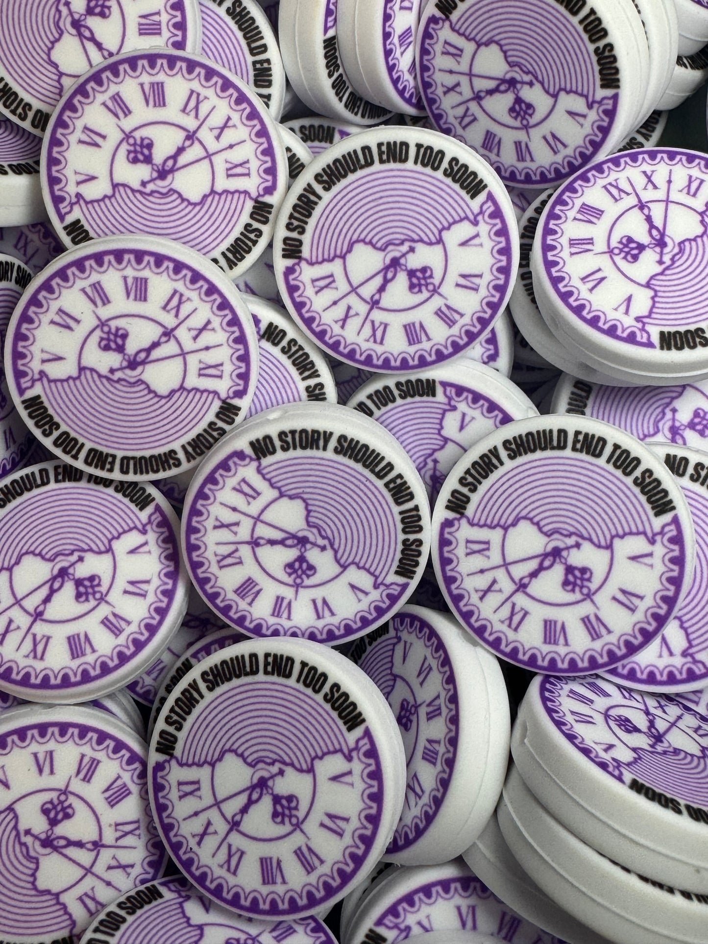 No Story Should End Too Soon Overdose Awareness Custom Printed Silicone Focal