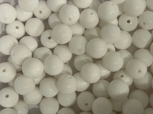 White 15mm Liquid Bead