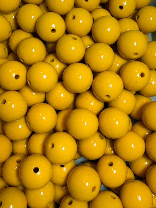 Mustard 15mm Liquid Bead