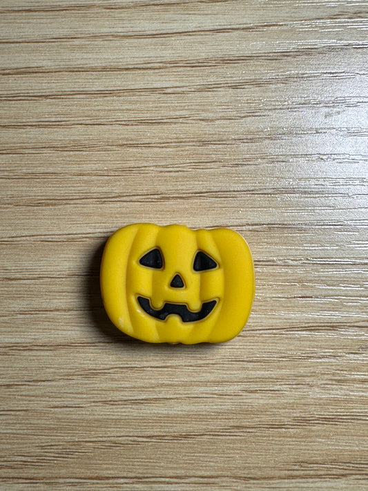 Yellow Jack-O-Lantern Silicone Focal