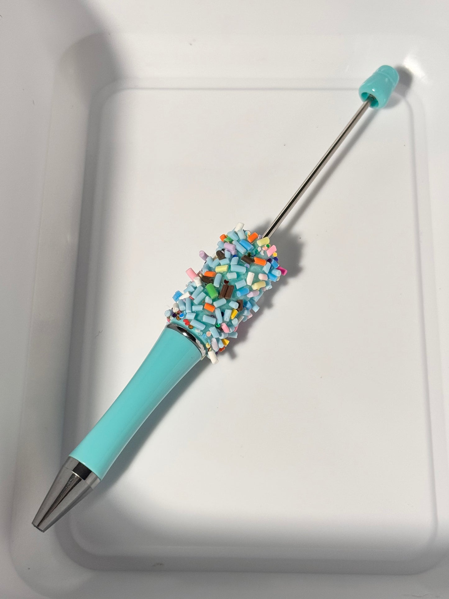 Sprinkle Wrapped Plastic Beadable Pens