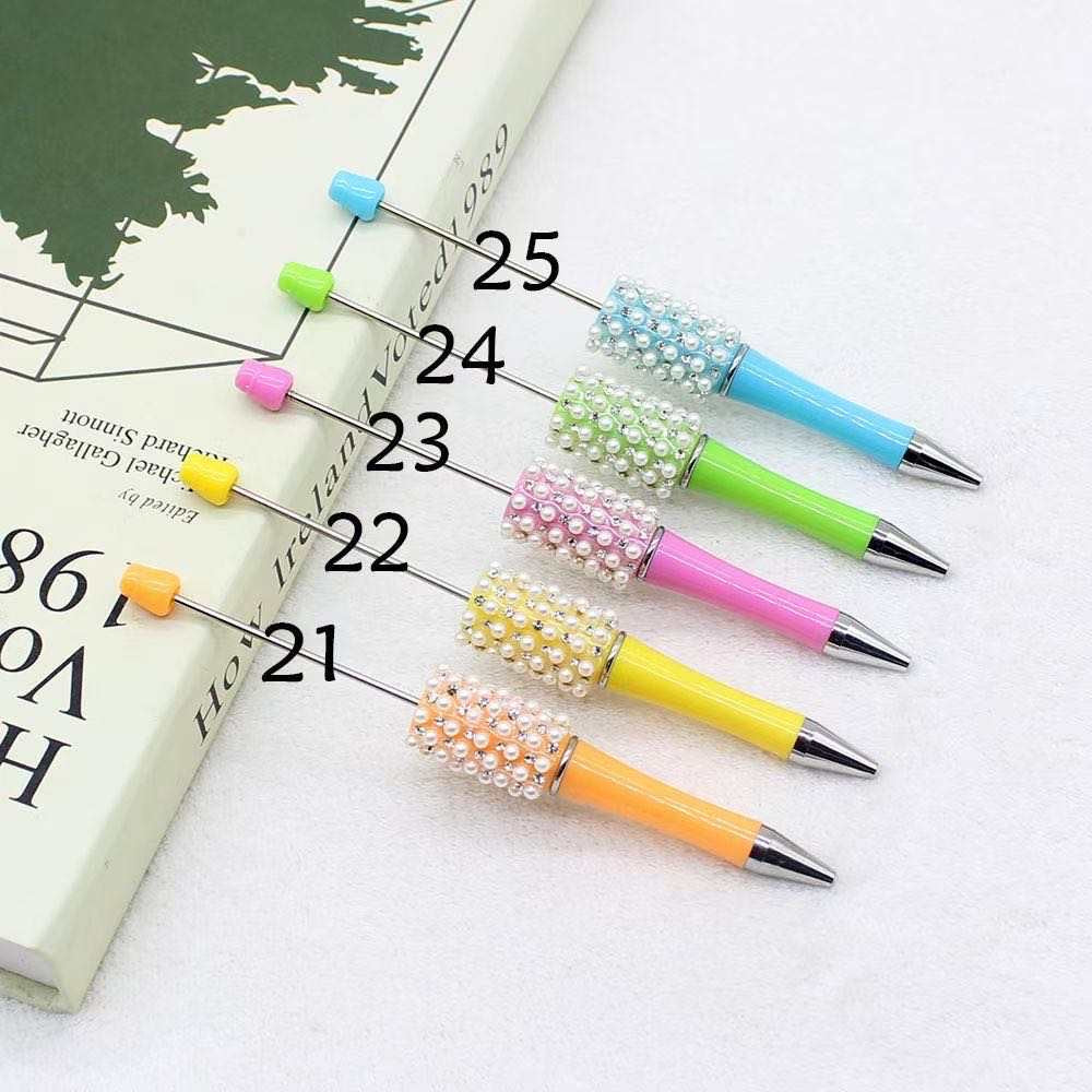 Pearl Wrapped Beadable Plastic Pen