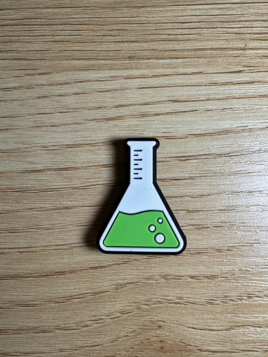 Green Erlenmeyer Flask Silicone Focal