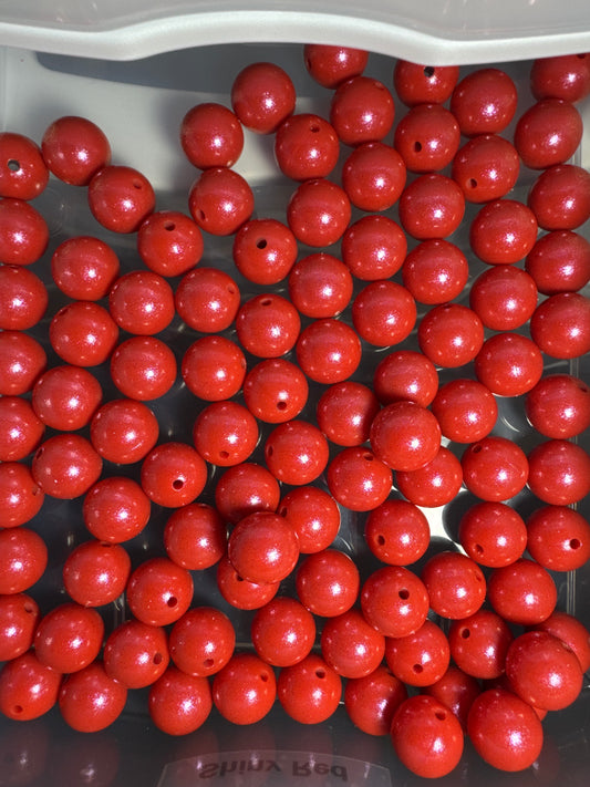 Red 15mm Shimmery Bead