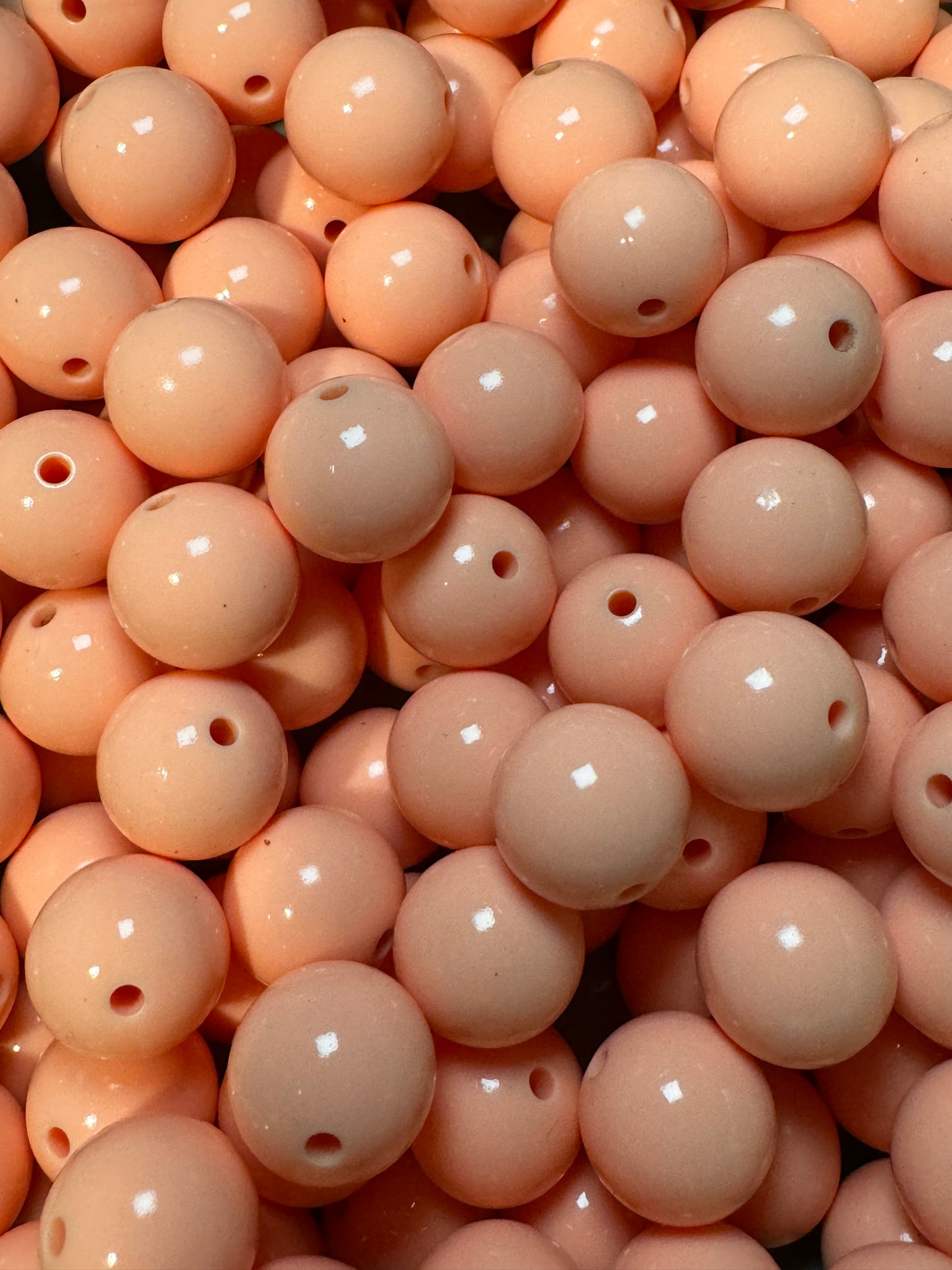 Peach 15mm Liquid Bead