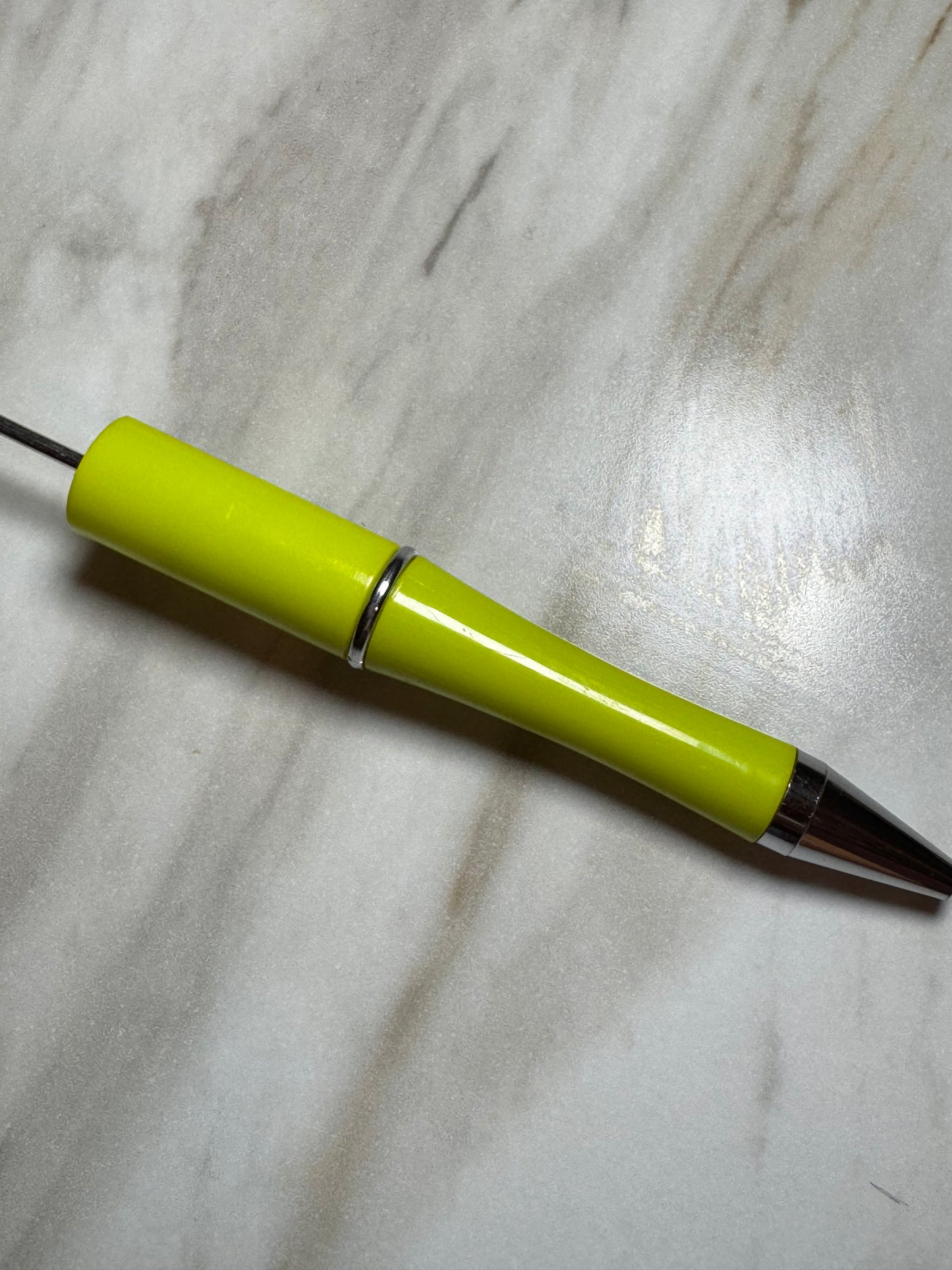 Avocado Green Poof Top Plastic Pens