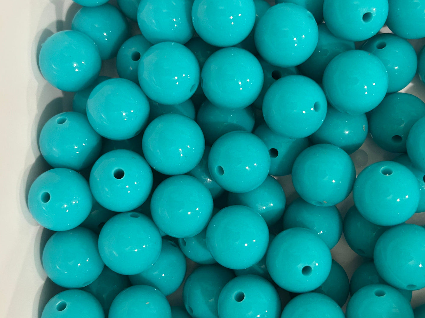 Turquoise 15mm Liquid Bead