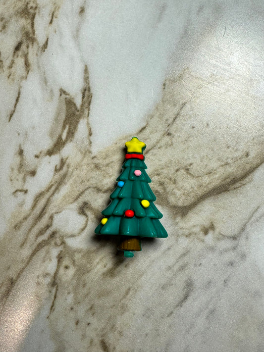 Green Christmas Tree 3D Silicone Focal