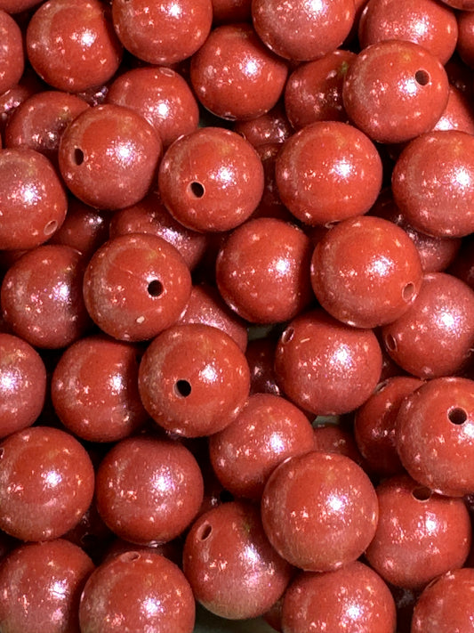 Burgundy 15mm Shimmery Bead