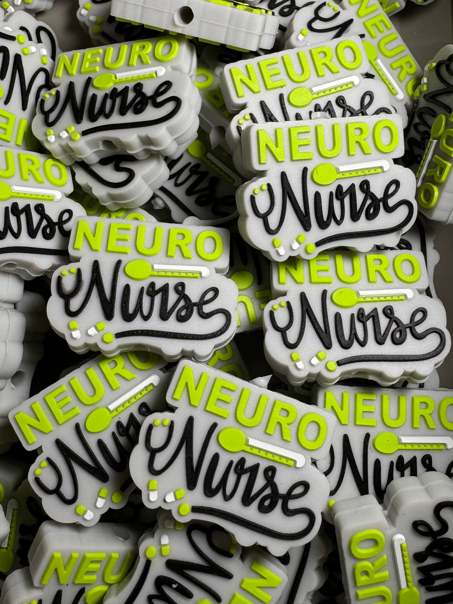 Lime Green Neuro Nurse Silicone Focal