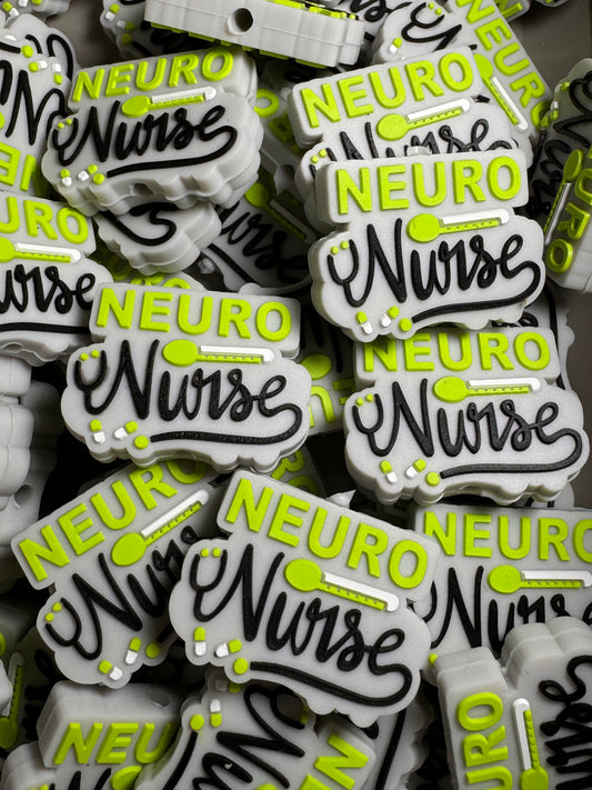 Lime Green Neuro Nurse Silicone Focal