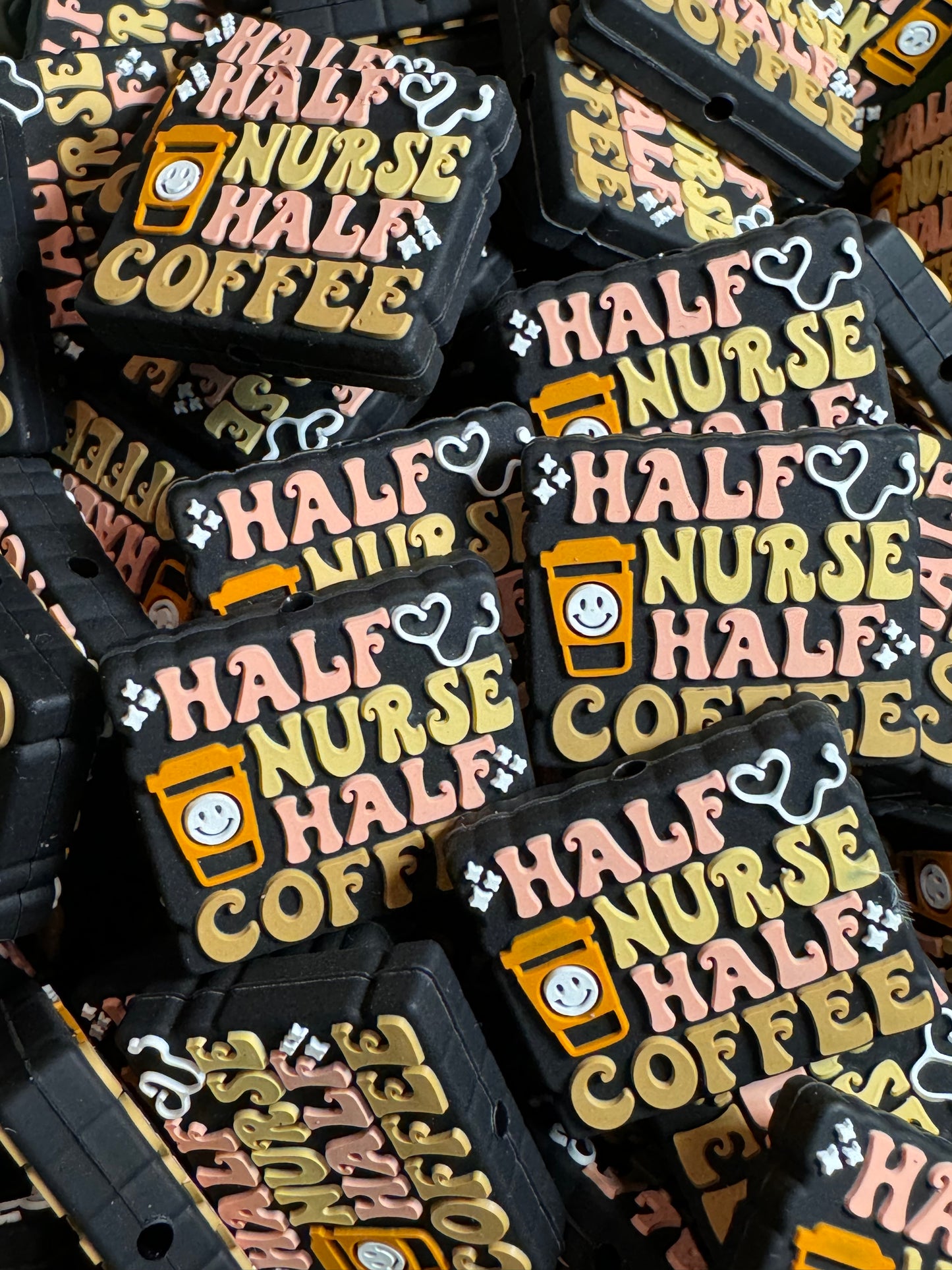 Half Nurse Half Coffee Silicone Focal