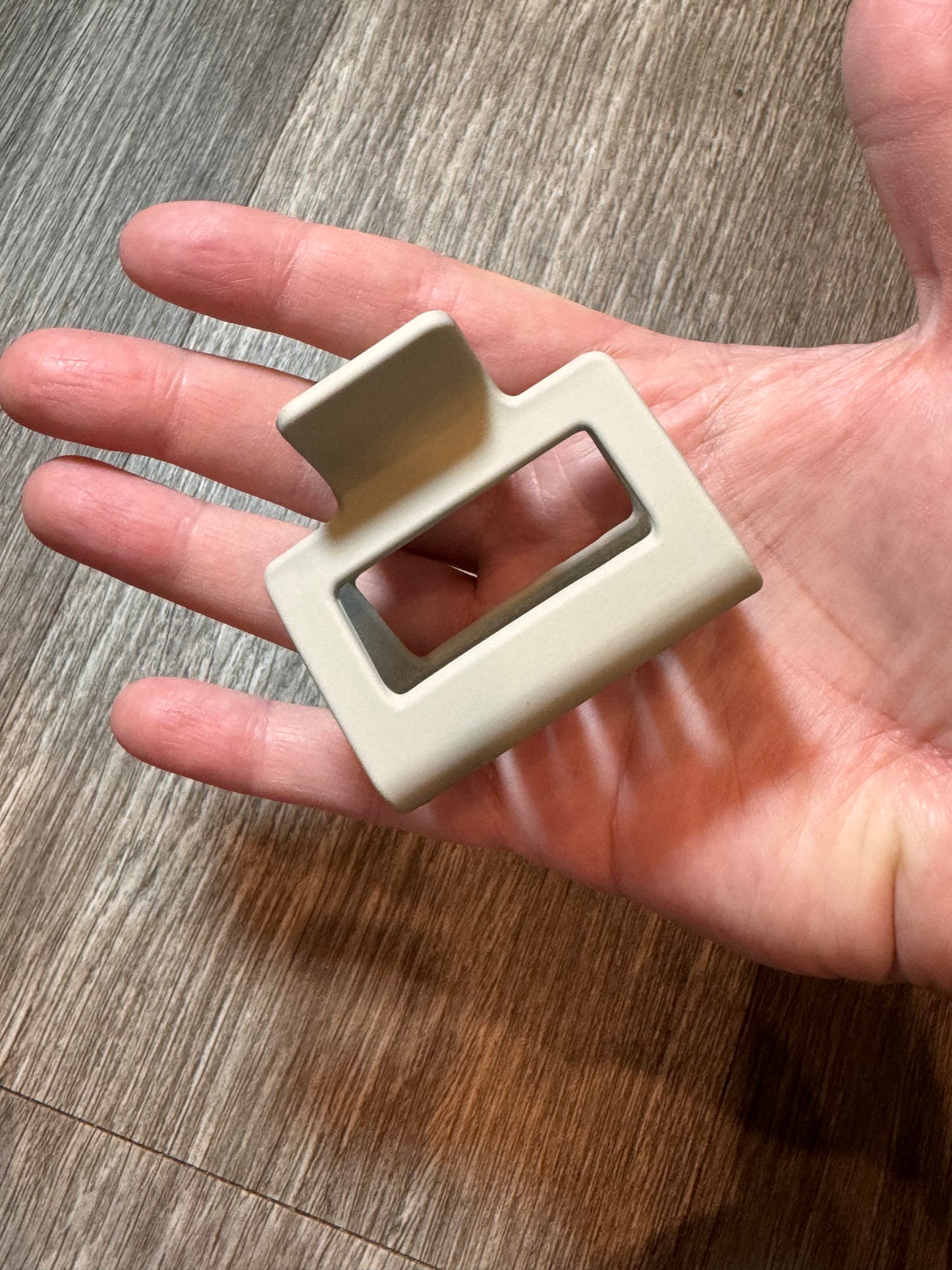 Gray Small Square Hair Clip