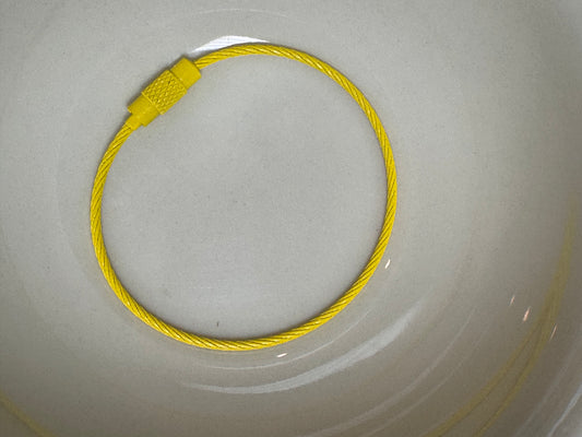 Yellow 6 inch Twist Wire Beadable Cord