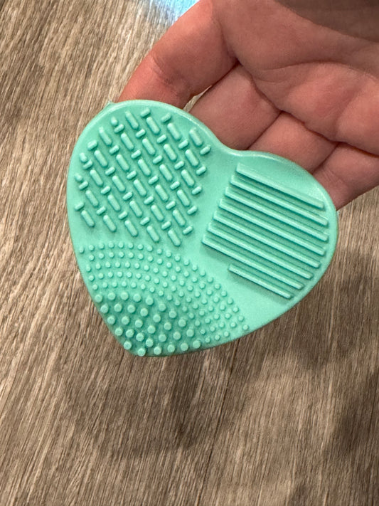 Turquoise Silicone Brush Cleaner Sponge