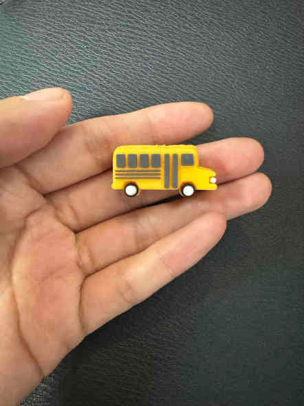 3D School Bus Silicone Focal