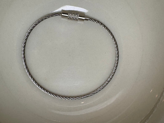 Silver 6 inch Twist Wire Beadable Cord