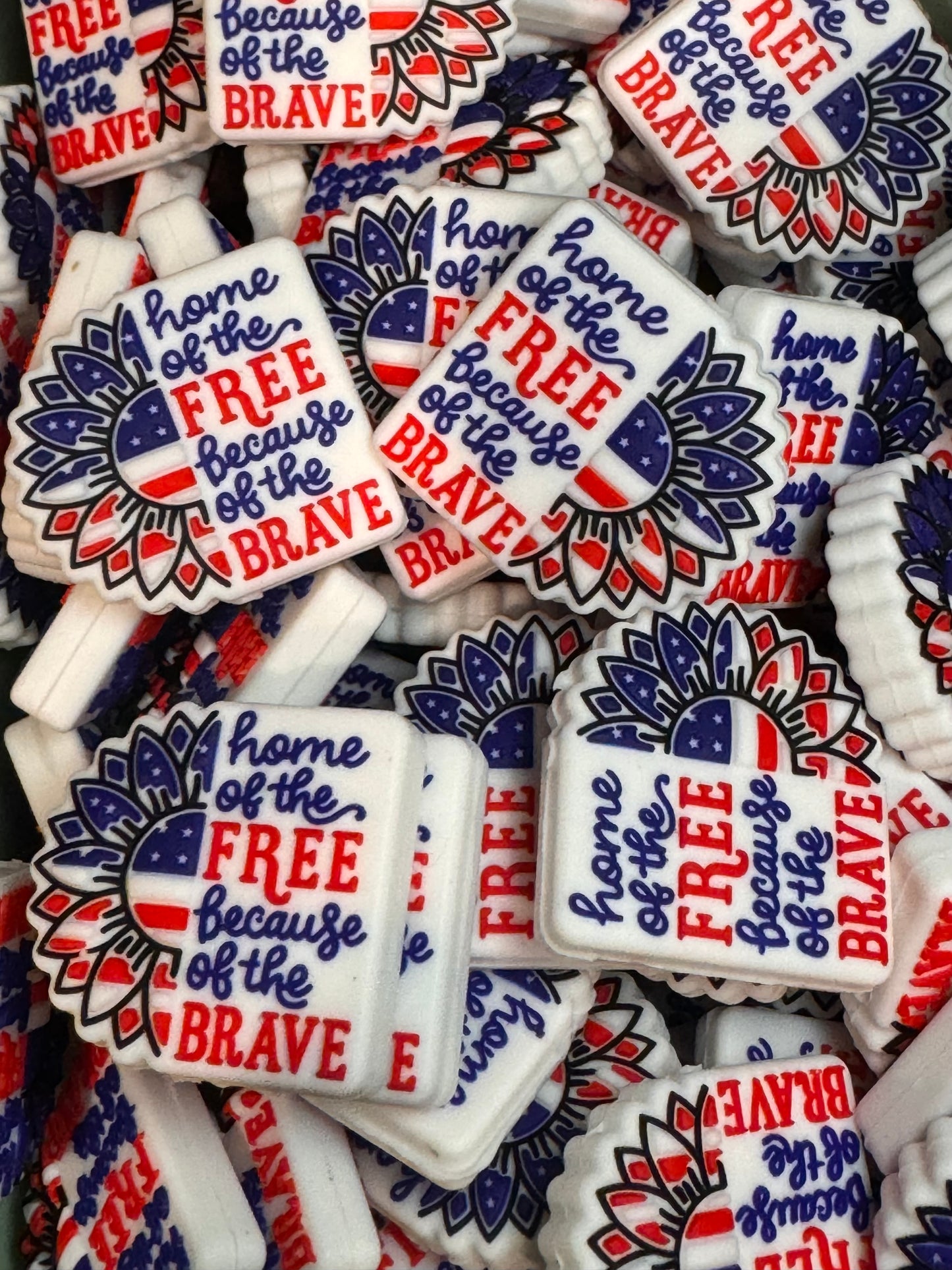 Land of the Free Because of the Brave Silicone Focal