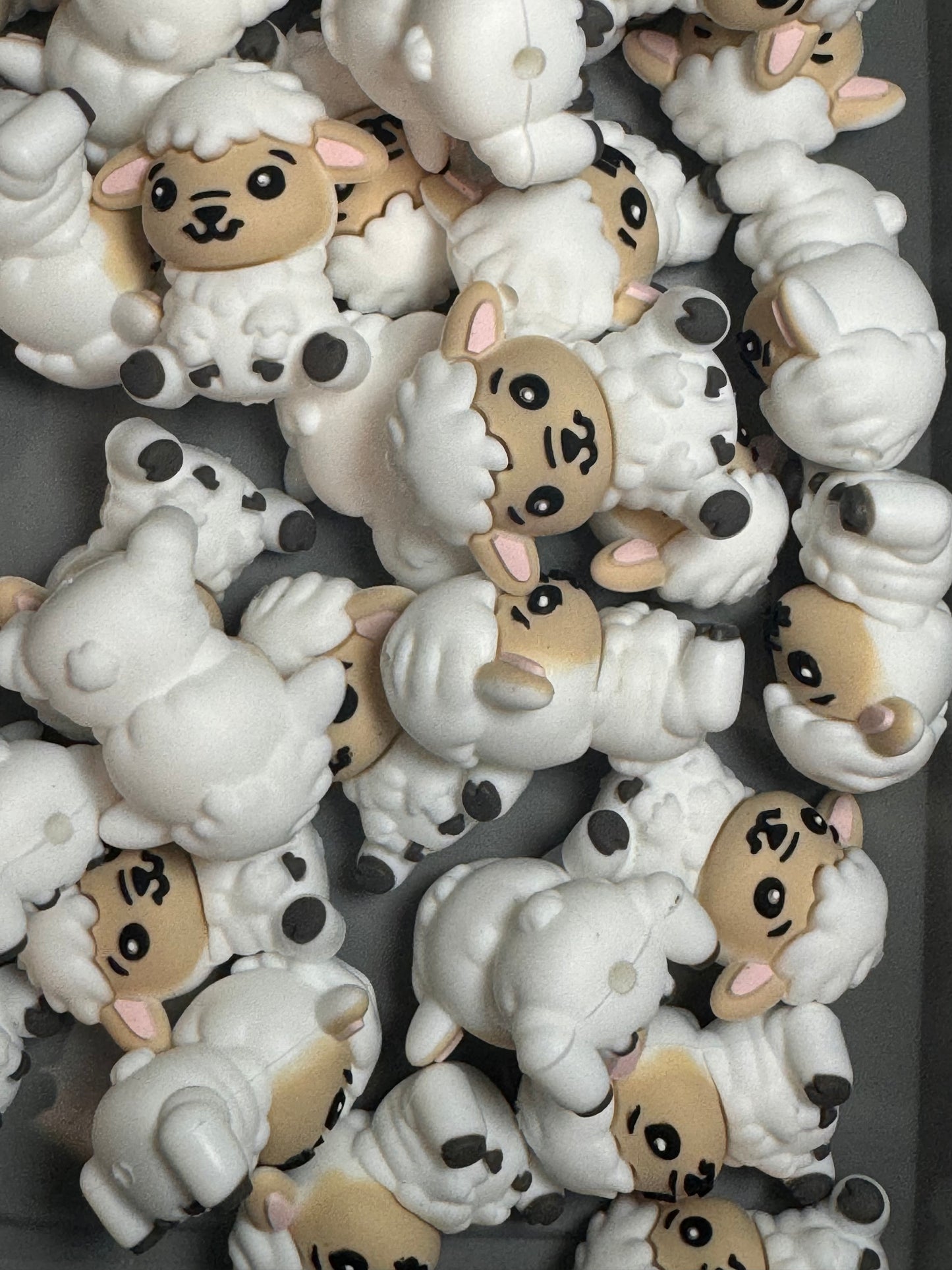 White Bo Sheep 3D Silicone Focal