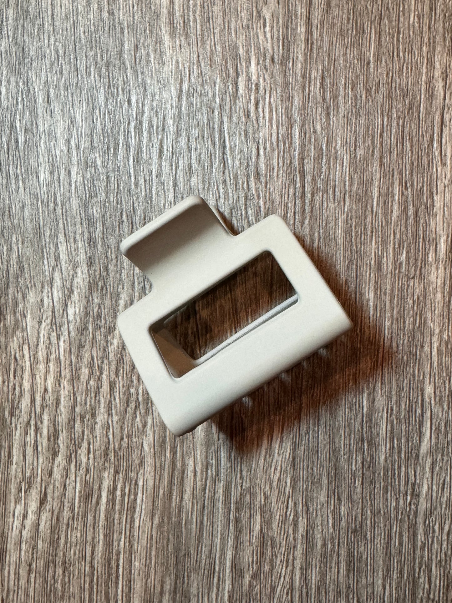 Gray Small Square Hair Clip