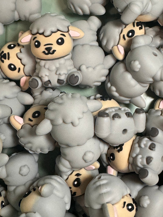 Gray Bo Sheep 3D Silicone Focal