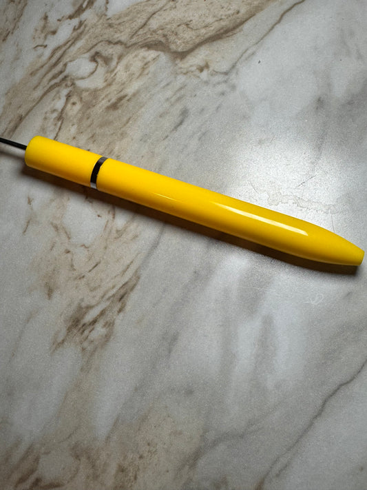 Yellow Slim Style Beadable Plastic Pens