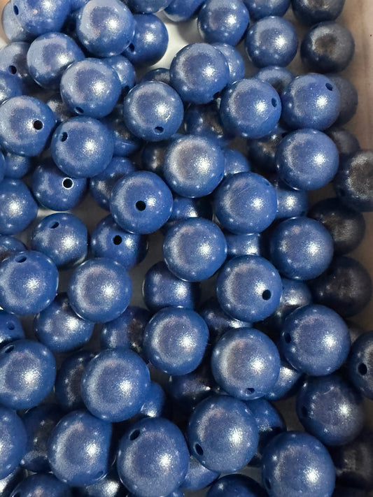 Midnight Blue 15mm Shimmery Bead