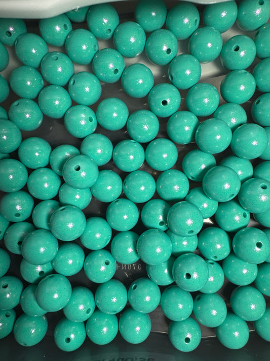Turquoise 15mm Shimmery Bead
