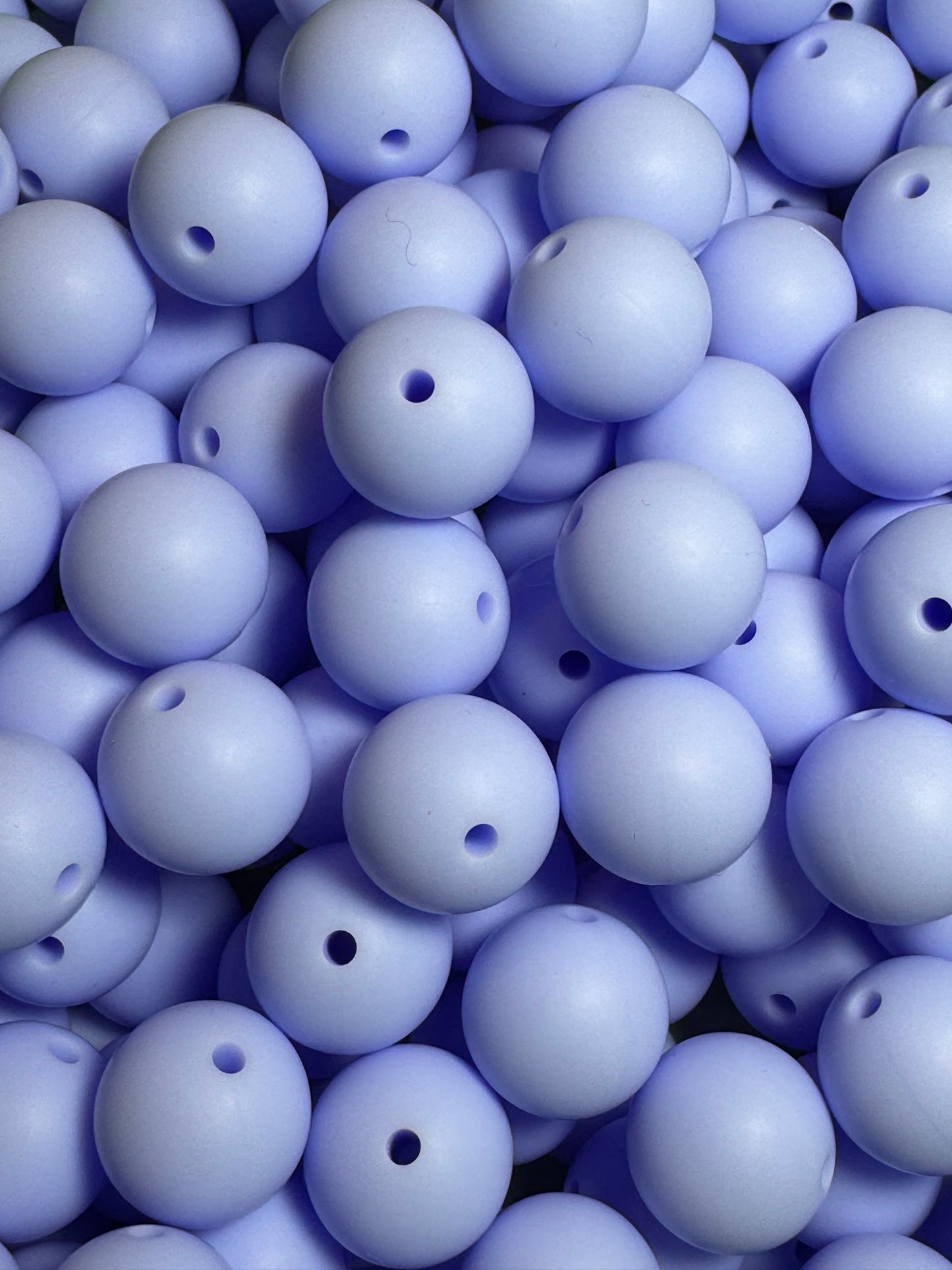 Baby Blue 15mm Solid Color Silicone Bead