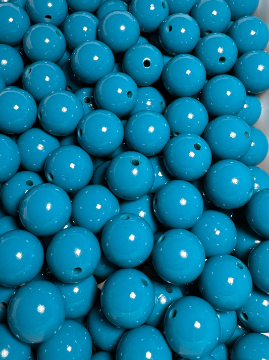 Biscay Blue 15mm Liquid Bead