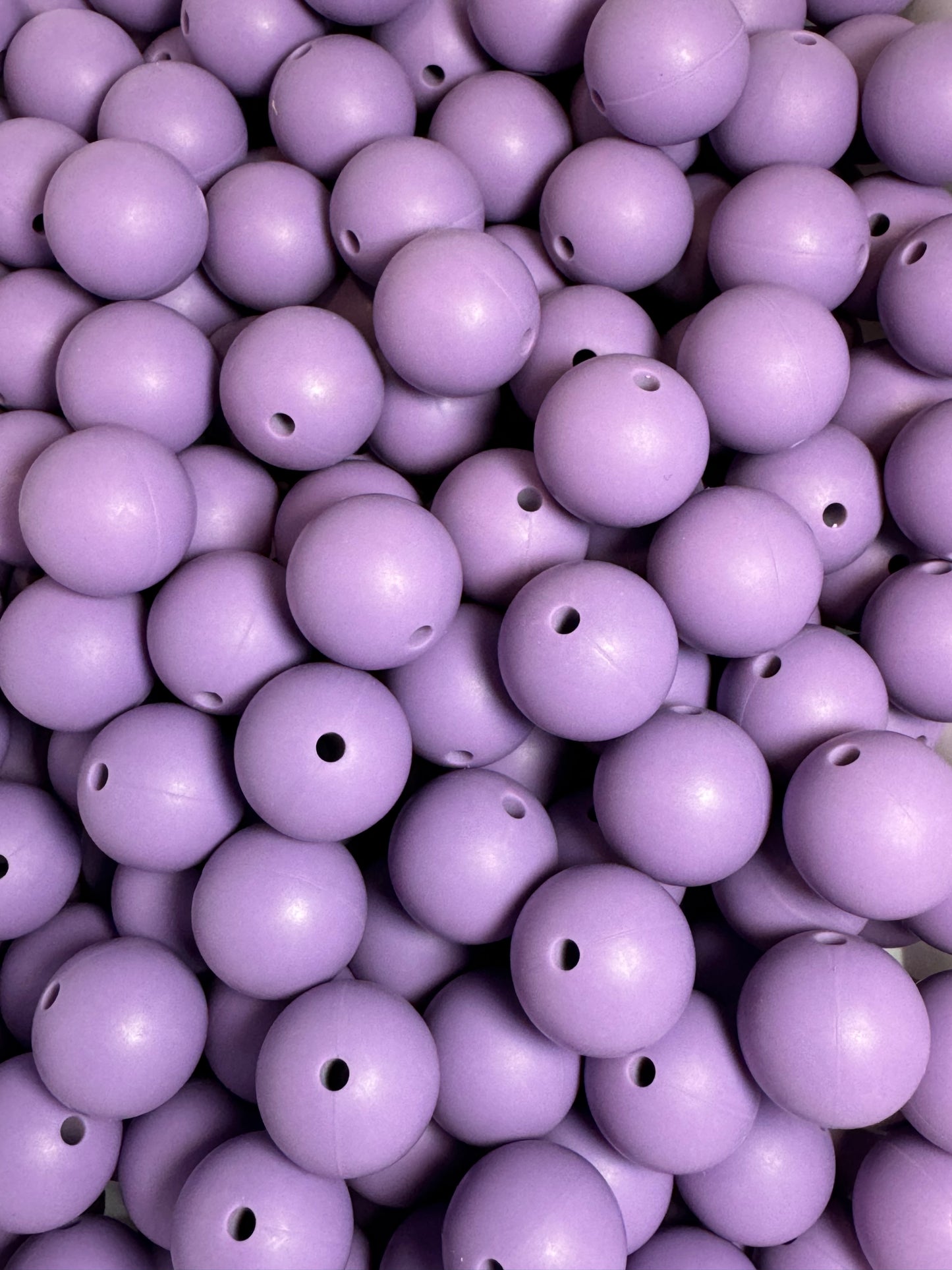 Dusty Purple 15mm Solid Color Silicone Bead